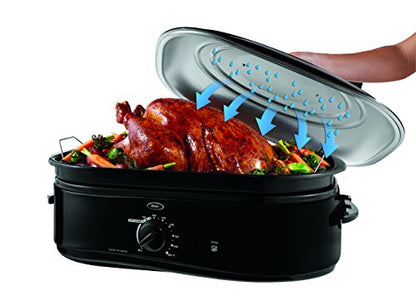 Oster® Roaster Oven With Self-Basting Lid, 18 Quart, Black (CKSTRS18-BSB-W)