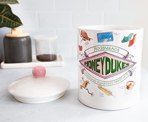  Harry Potter Honeydukes Sweets 10-Inch Ceramic Cookie Jar | Food Storage Jar For Candy, Spice | Flour And Sugar Containers With Lids, Home & Kitchen Canisters For Counter Top, Housewarming Gifts