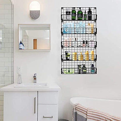 X-cosrack Spice Rack Organizer Wall Mounted 5-Tier Stackable Hanging Spice Jars Storage Racks,Great For Kitchen And Pantry,Up To Storage 48 Jars(Patent No.:D909138S)