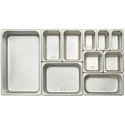  Anti-Jam 1/3 Size Pan, 4-Inch, Stainless Steel
