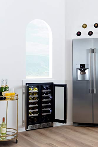  42 Bottle 24" Dual Zone French Door Built-In Wine Cooler