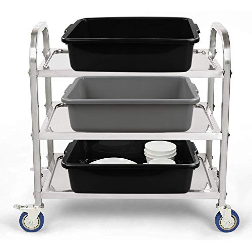  13 L Plastic Commercial Tote Box, Bus Tubs/Bus Box, 4-Pack