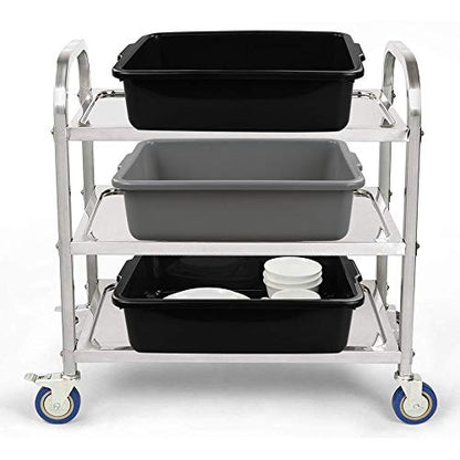  13 L Plastic Commercial Tote Box, Bus Tubs/Bus Box, 4-Pack