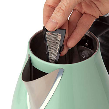  Aden 75008 COTSWOLD 1.7 Liter Stainless Steel Retro Electric Kettle With Auto Shut-Off And Boil-Dry Protection (Sage)