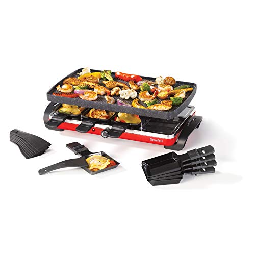  THE ROCK By Starfrit 024403-002-0000 Electric Raclette/Party Grill Set, Black