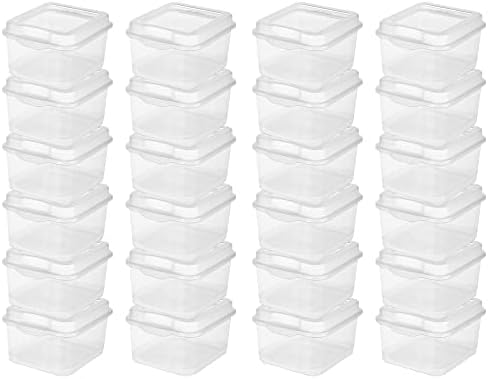  18058606 Large Flip Top, Clear, 6-Pack