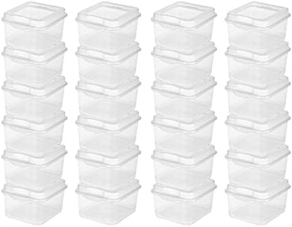  18058606 Large Flip Top, Clear, 6-Pack