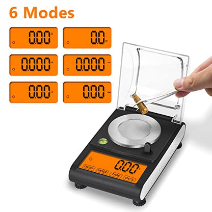  𝗙𝘂𝘇𝗶𝗼𝗻 TGD-1500gn Reloading Scale, 0.1gn Large LCD Touch Screen, 6 Weigh Modes, Grain Powder Scale For Reloading, Digital Powder Scale