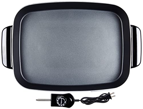 Presto 06858 Slimline Skillet With Glass Cover Electric, 16 Inch, Black