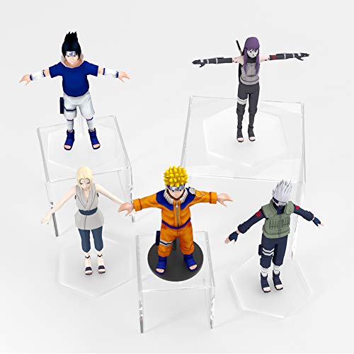  2 Set Acrylic Display Risers Display For Funko POP Figures, Jewelry Display Riser Shelf Showcase Fixtures, Clear Cake Stands For Candy Dessert Table Decorations-3"x4"x5"