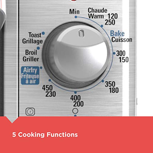 Black & Decker Lack+Decker TO3265XSSD Extra Wide Crisp ‘N Bake Air Fry Toaster Oven, Silver, Fits 9" X 13" Pan