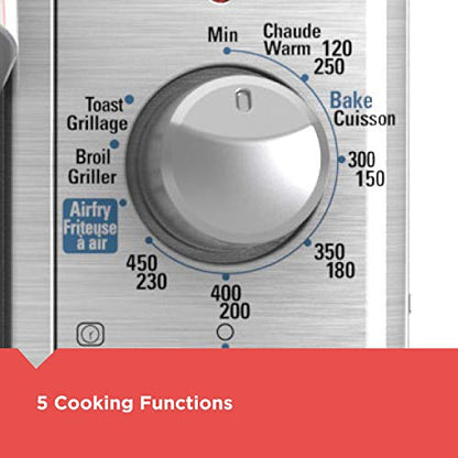 Black & Decker Lack+Decker TO3265XSSD Extra Wide Crisp ‘N Bake Air Fry Toaster Oven, Silver, Fits 9" X 13" Pan