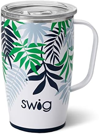  18oz Insulated Coffee Mug With Handle & Lid, Cup Holder Friendly, Dishwasher Safe, Stainless Steel Travel Mugs Insulated For Hot And Cold Drinks (Black Walnut)