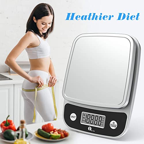  Digital Kitchen Scale Multifunction Food Scale With LCD Display And Tare Function For Cooking, Baking, Health (70001US)