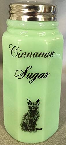  Cinnamon Sugar Shaker - Paneled - Mosser - American Made (Jade W/Black Cat)
