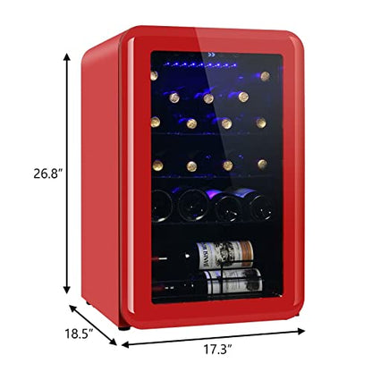  Compressor Wine Cooler, Digital Temperature Control Freestanding Wine Cellar,24 Standard Bottle