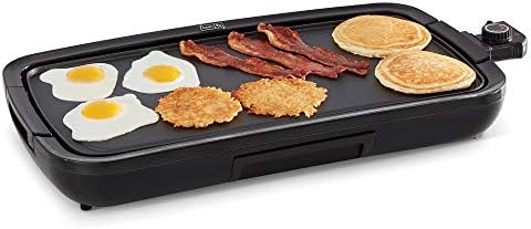 Dash Deluxe Everyday Electric Griddle With Dishwasher Safe Removable Nonstick Cooking Plate For Pancakes, Burgers, Eggs And More, Includes Drip Tray + Recipe Book, 20” X 10.5”, 1500-Watt - Aqua