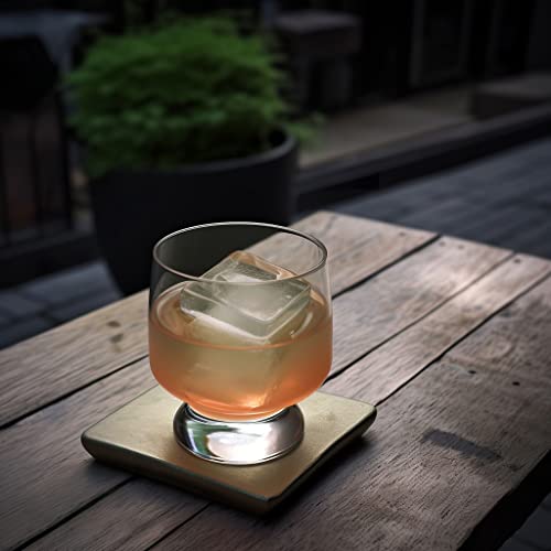  Glacio Ice Cube Trays Silicone - Large Ice Tray Molds For Making 8 Giant Ice Cubes For Whiskey - 2 Pack