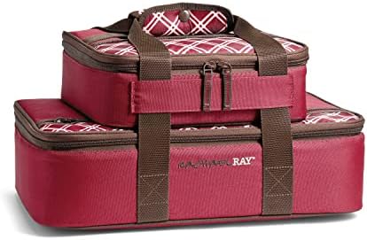  Insulated Casserole Carrier With Dish Storage Combo, Hot Cold Food Carrier, Delivery Bag, Insulated Food Bag, Casserole Carrier Bag Insulated, Casserole Carriers For Hot Or Cold Food, Hot Carrier