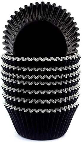  Foil Cupcake Liners Baking Cups Paper Standard Navy Blue, 200 Pack