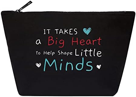  ELEGANTPARK Funny Teacher Gifts For Women Teacher Appreciation Gifts From Students Birthday Graduation Valentines Day Christmas Gifts For Teacher Tote Bag Black Cotton Canvas With Interior Pocket