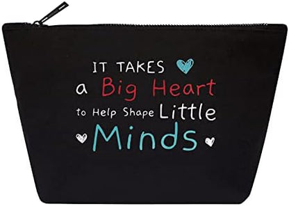  ELEGANTPARK Funny Teacher Gifts For Women Teacher Appreciation Gifts From Students Birthday Graduation Valentines Day Christmas Gifts For Teacher Tote Bag Black Cotton Canvas With Interior Pocket
