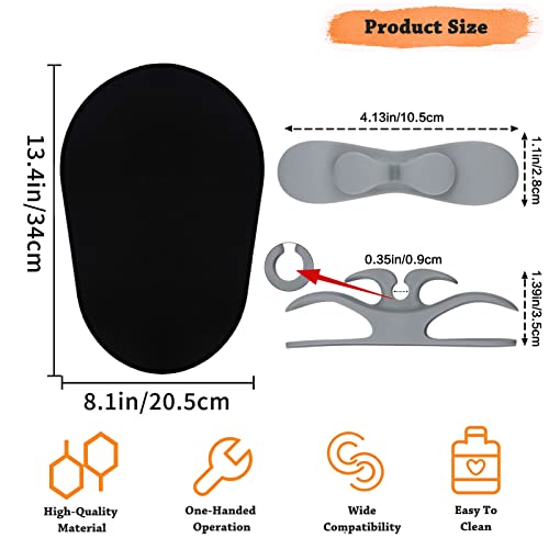  REIPOL Sliding Mat For Kitchenaid Mixer With 2 Cord Organizers，Mover Slider Mat Pad For 5-8 Qt Bowl Lift Stand Mixer, Compatible With Professional 600 Stand Mixer