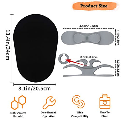  REIPOL Sliding Mat For Kitchenaid Mixer With 2 Cord Organizers，Mover Slider Mat Pad For 5-8 Qt Bowl Lift Stand Mixer, Compatible With Professional 600 Stand Mixer