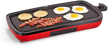 DASH Everyday Nonstick Electric Griddle For Pancakes, Burgers, Quesadillas, Eggs & Other On The Go Breakfast, Lunch & Snacks With Drip Tray + Included Recipe Book, 20in, 1500-Watt - Aqua