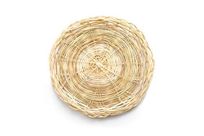  Brown Wicker Paper Plate Holders, 9.75 X 9.75 X 0.5 Inches