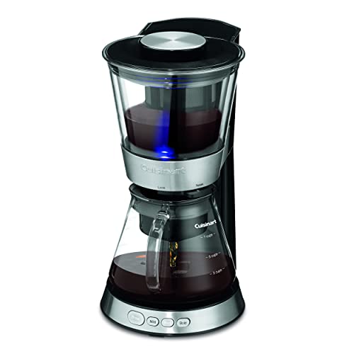 Cuisinart DCB-10P1 Automatic Cold Brew Coffeemaker With 7-Cup Glass Carafe, Black/Stainless
