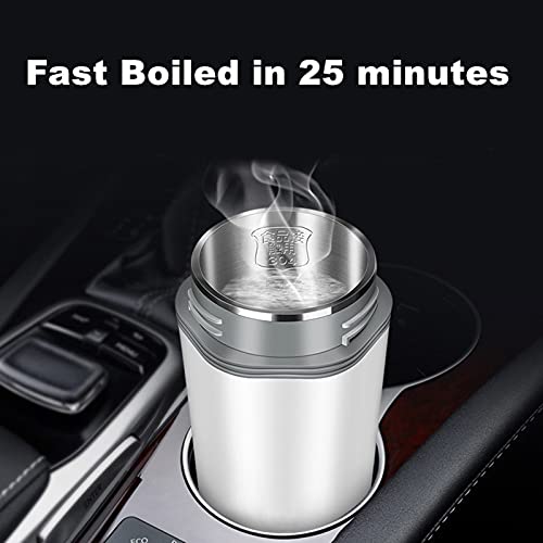  12V Car Electric Travel Kettle, Portable Electric Tea Coffee Kettle For 12V Car, Water Boiler & Heater Automatic Shut-Off (Light Green)