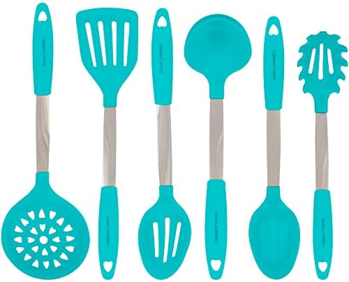  24-Piece Black Stainless Steel & Silicone Cooking Utensil Set, Heat-Resistant Cooking Utensils, Non-Scratching Kitchen Cooking Utensils, Includes A Bonus Recipe E-Book