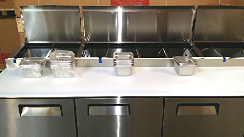  93" 3 Door Commercial Refrigerated Pizza Prep Table MPF-8203