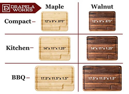  Custom Cutting Boards Wood Engraved Cutting Board Personalized, USA Made - Thick Maple/Walnut Personalized Cutting Boards Wood Engraved, Handmade Cutting Boards