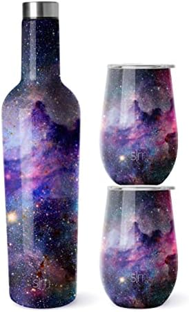  Wine Tumbler With Lid | Cute Stemless Glass Cup With Press-In Lid | Insulated Stainless Steel Coffee Mug | Gifts For Women Men Him Her | Spirit Collection | 12oz | Ocean Quartz