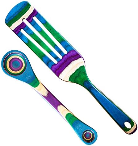  Ique Mumbai Collection 2-in-1 Wooden Measuring Spoon With Tablespoon And Teaspoon Measurements