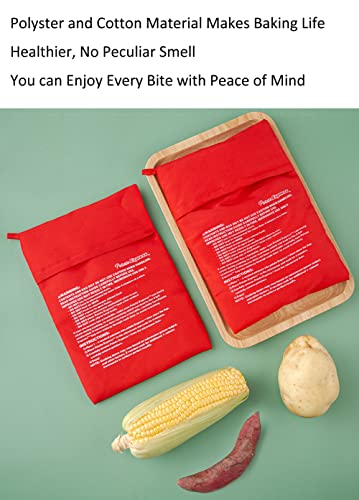  XINGZI Microwave Potato Cooker Bag 4PCS Reusable And Washable Express Saving Time Baking Fabric Pouch Bag For Any Type Of Potatoes Express Bake Perfect Potatoes Just In 4 Minutes