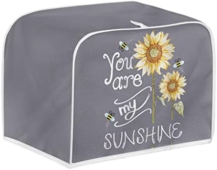  NETILGEN Kitchen Toaster Dust Cover Bakeware Protector Compatible With 2 Slice Toaster Top Handle Design Heat-Resistant Dust Protection Anti-scratch Kitchen Appliance Cover, Rustic Wood Grain