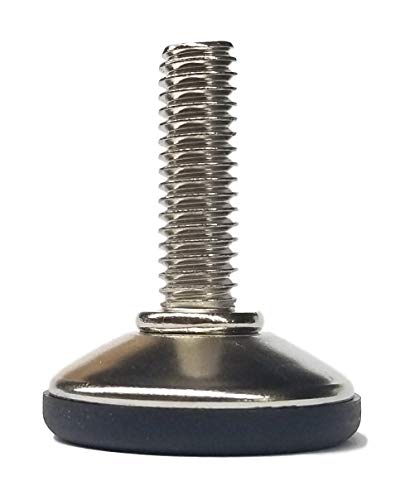  5/16"-18 Furniture Leg Leveler Adjustable Black Nylon Glide (16)