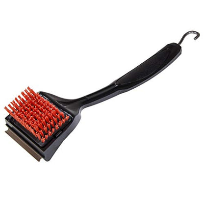  Performance Grill Cover, 3-4 Burner: Large & 8666894 Safer Replaceable Head Nylon Bristle Grill Brush With Cool Clean Technology, One Size