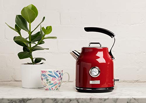  Aden Dorset Stainless Steel Electric Kettle - 1.7L (7 Cup) Tea Kettle With Auto Shut-Off And Boil-Dry Protection - Red