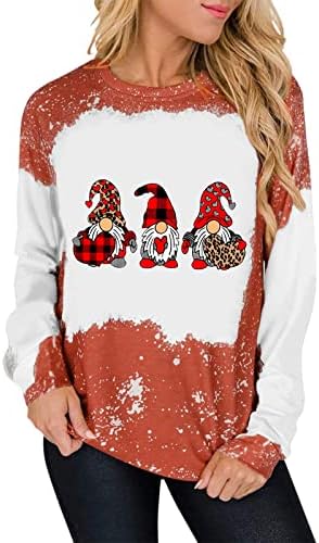  Sweatshirts For Women Loose Fit Cute Plus Size Christmas Print Long Sleeve Fashion Sweatshirts Pullover Top Streetwear