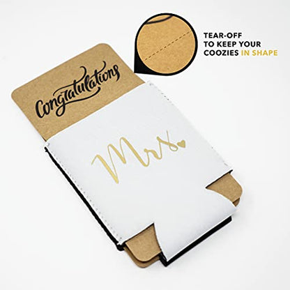  Wedding Can Coolers Mr And Mrs Gifts - Just Married Decorations, Wedding Day & Honeymoon Essentials, Presents For Newlywed Gifts For Couples, Wedding Gifts For Bride To Be And Groom - Gold