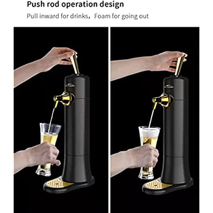  SOYEN Portable Beer Dispenser - Ultra-Sonic Beer Bubbler Foamer Maker &Beer Pump Vibration Foamer Keep Beer Taste Longer,per Feste, Bar& Riunioni Di Famiglia
