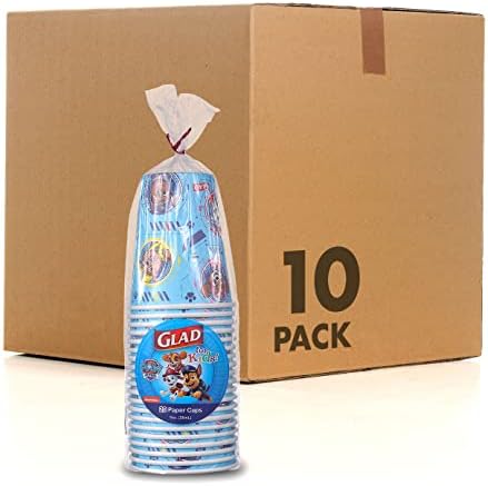  For Kids Paw Patrol Paper Cups Disposable Paper Cups With Paw Patrol Design For Kids Heavy Duty Disposable Paper Cups For Everyday Use And All Occasions 9 Ounces, Blue, 20 Count