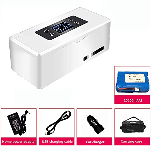  TONPOP Mini Fridge Refrigerator Box Portable Intelligent Control LED Rechargeable Car Dual-use Portable Small Portable Refrigerator ()