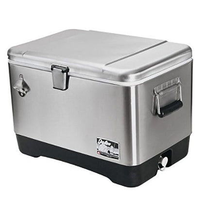 Igloo 54 Qt Steel Belted Legacy Stainless Steel Cooler With Bottle Opener