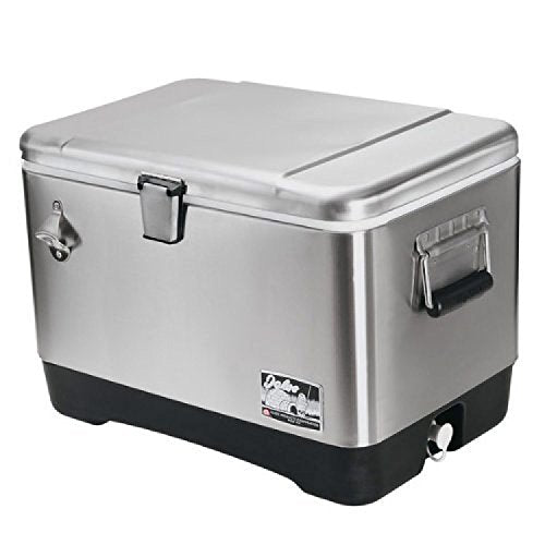 Igloo 54 Qt Steel Belted Legacy Stainless Steel Cooler With Bottle Opener