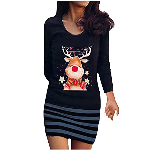  Pullover Sweatshirts For Women Cute Plus Size Christmas Print Long Sleeve Fashion Sweatshirts Pullover Top Streetwear